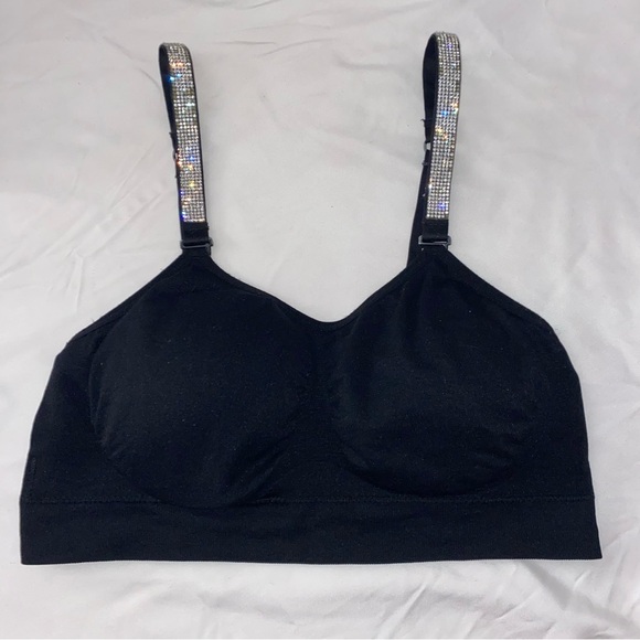 Strap-Its Soft Rhinestone Sparkle Sports/Lounge Bra - Picture 3 of 5